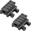Gotical 3/4" Riser 4-Slot Low See-Thru Riser Weaver Picatinny Rail Scope Mount Rail (Pack of 2)