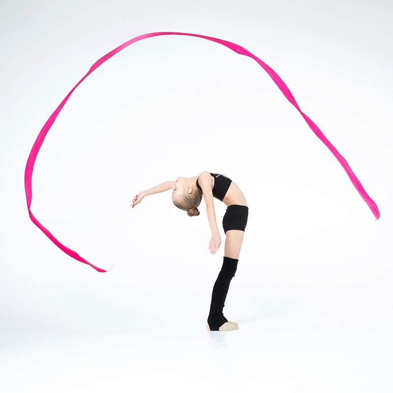Aneco 24-Piece Dance Ribbons Streamers for Rhythmic Gymnastics - Colorful Silk Ribbon Wands (Variation: Small)