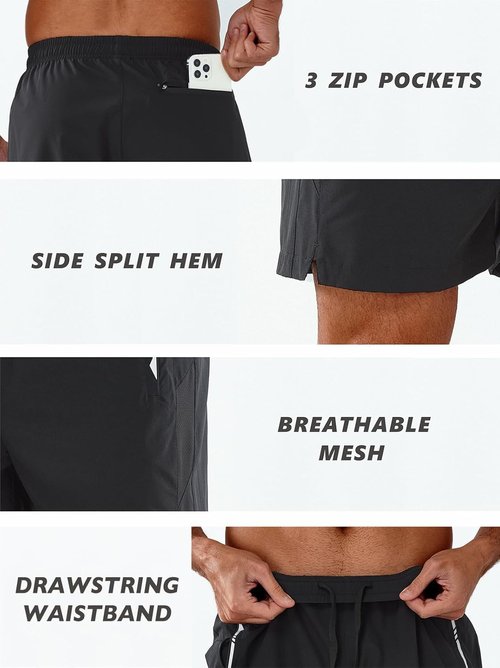 NORTHYARD Men's Athletic Running Shorts - Quick Dry Workout Gym Shorts in 5"/7"/9" Sizes