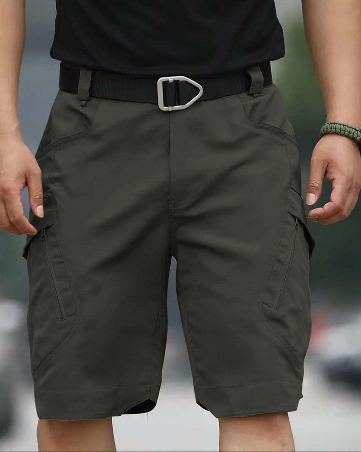 Whox Men's Tactical Cargo Shorts - Waterproof Hiking Shorts with 6 Pockets | Casual Work & Fishing Wear