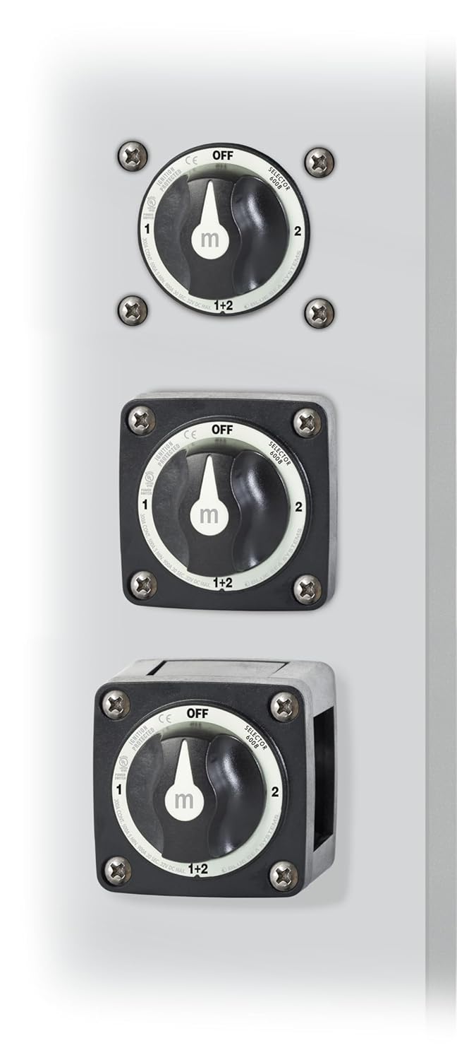 Blue Sea Systems 3-Position Mini Battery Switch - Durable Black Design | Model 6008200 m-Series
