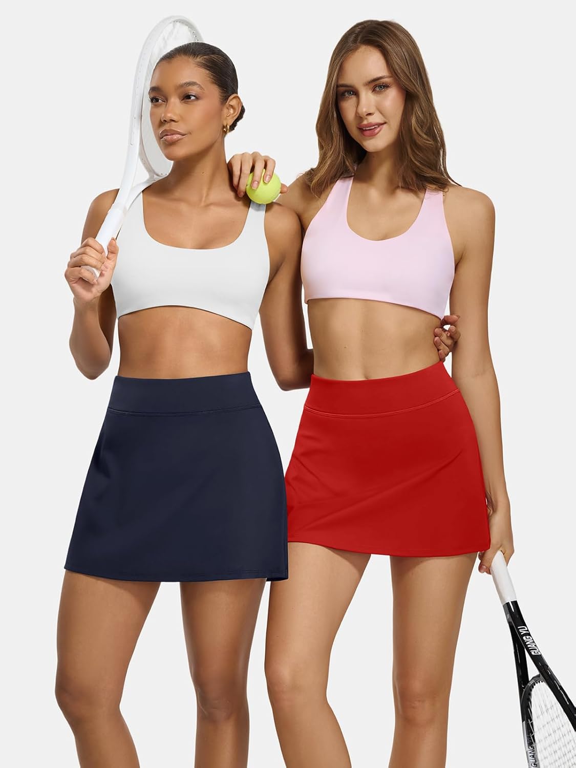 Skiennix Women's Tennis Skirt - High Waisted Athletic Skorts with Pockets & Inner Shorts | Pleated Design
