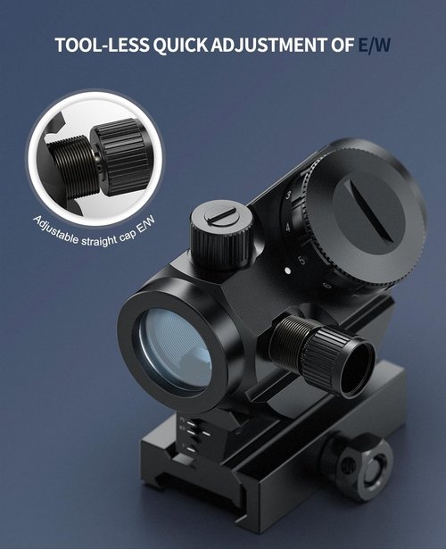 Feyachi Red Dot Sight - 4 MOA Precision Gun Sight with Adjustable Riser Mount Options