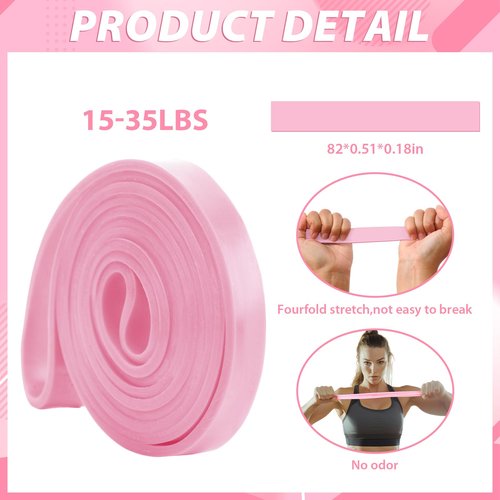 Sotiff 10 Pcs Resistance Bands Pull up Bands Pull up Assistance Band Exercise Workout Ring for Working Out Muscle Training Physical Muscle Training Men and Women (Pink,15-35 Lbs)