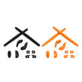 Replacement Earsocks & Nosepieces Rubber Kits for Oakley Juliet Sunglasses, Black & Orange