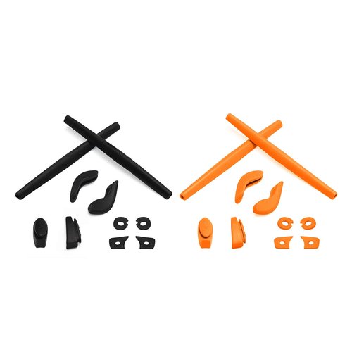 Replacement Earsocks & Nosepieces Rubber Kits for Oakley Juliet Sunglasses, Black & Orange
