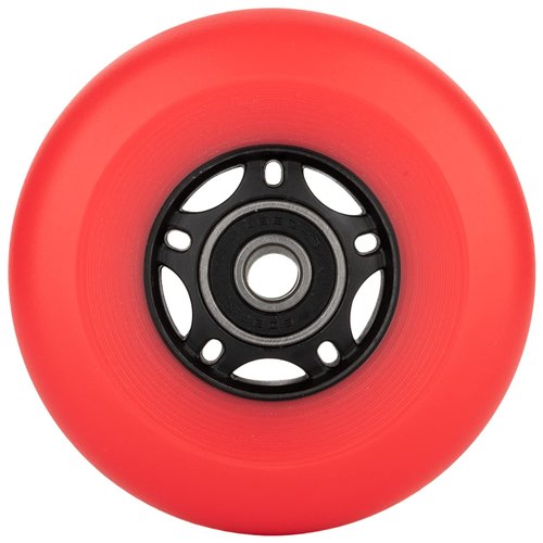 AOWESM Inline Skate Wheels 80mm 76mm 72mm 85a Outdoor Indoor Black Blue Red Roller Hockey Blades Replacement Wheels w/Bearings ABEC-9 and Floating Spacers (4-Pack) (Red, 80mm)