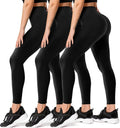 FULLSOFT High Waisted Leggings for Women - Soft Black Yoga Pants for Workout | Reg & Plus Size