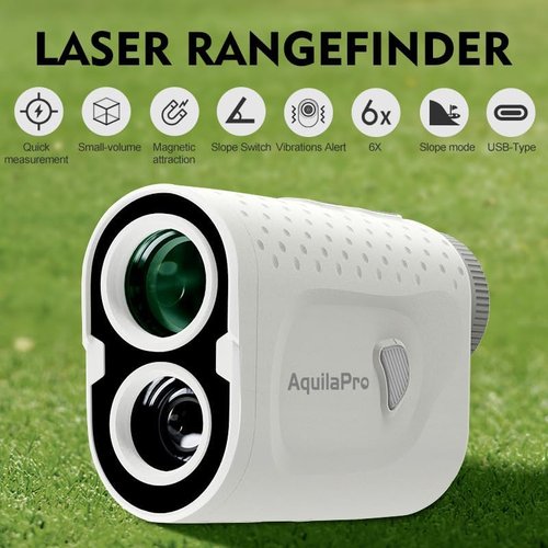 AquilaPro N1 Golf Rangefinder - 1000 Yards, Slope Function, 0.5 Yard Accuracy, 7X Magnification