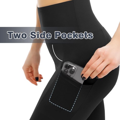 Leafigure High Waisted Leggings with Pockets - Soft Yoga & Gym Wear | 2 Pack