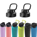 BOSORIO 2 Pack Spout Lids Compatible with Bubba Trailblazer 24oz 32oz 40oz Water Bottle, Auto Flip Lids Replacement Parts for Bubba Trailblazer and Flo Kids 16oz Wide Mouth Water Bottle