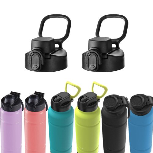 BOSORIO 2 Pack Spout Lids Compatible with Bubba Trailblazer 24oz 32oz 40oz Water Bottle, Auto Flip Lids Replacement Parts for Bubba Trailblazer and Flo Kids 16oz Wide Mouth Water Bottle