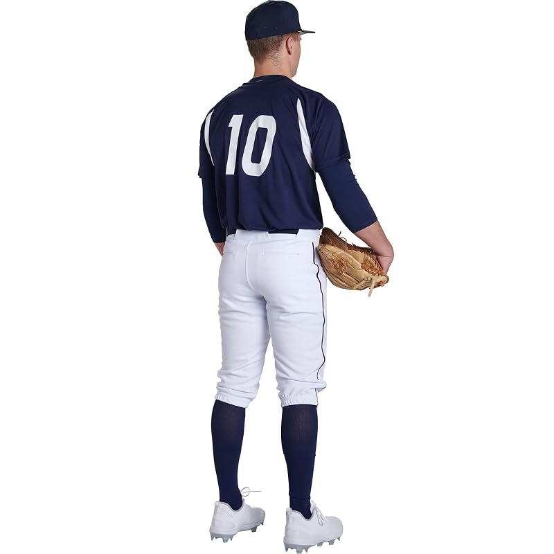 Champro Triple Crown 2.0 Baseball Knickers with Braid - White, Scarlet, Medium