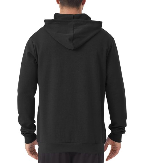 Idtswch Mens Tall Lightweight Hoodies Zip Up Sweatshirt Slim Fit Jacket Black