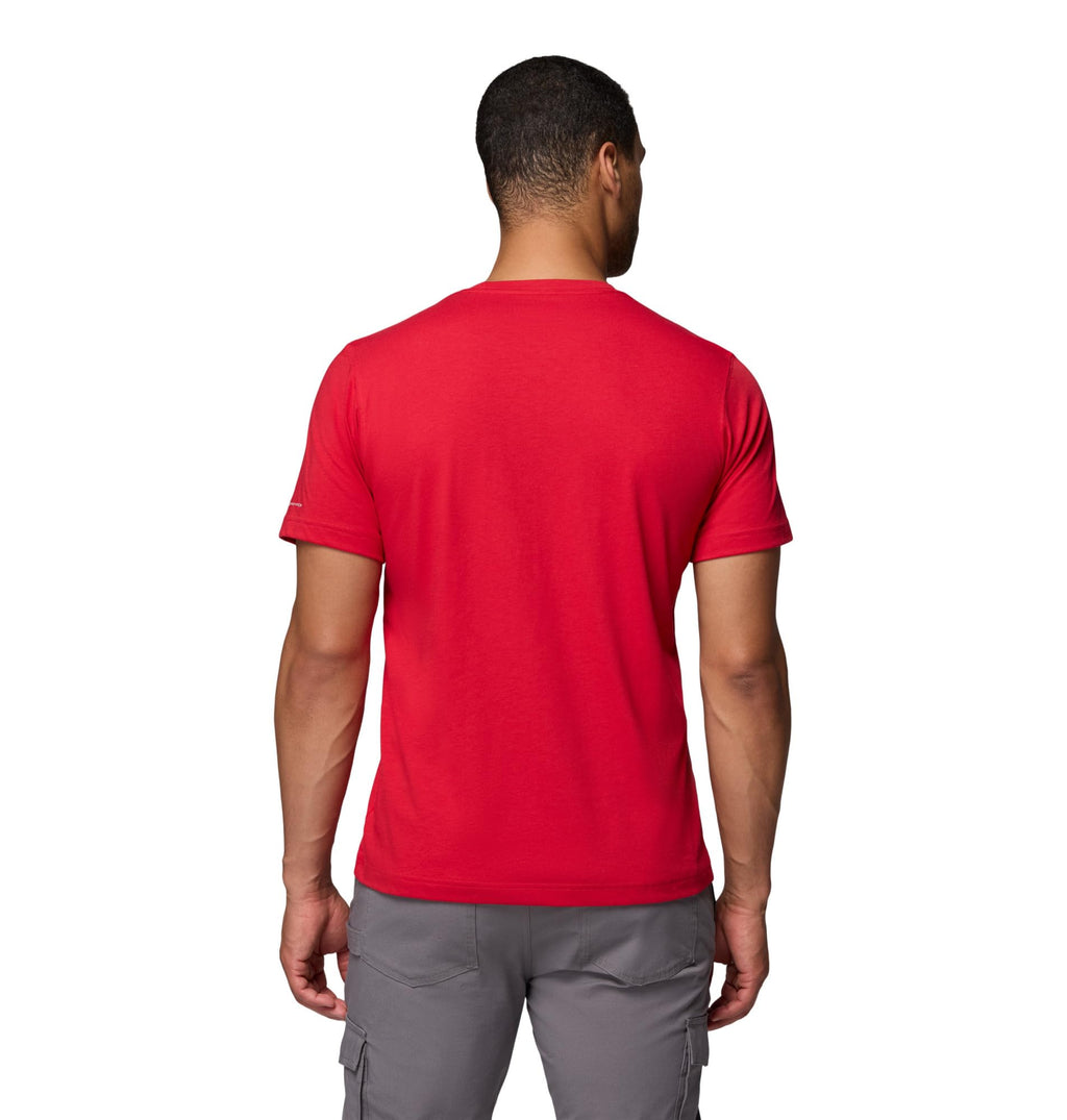 Columbia Mens Thistletown Hills Short Sleeve T-Shirt, Mountain Red, Small
