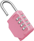Puroma 4-Digit Waterproof Combination Lock - Secure Outdoor Padlock for Gym Lockers & Toolboxes | Basic Pink Rose