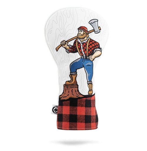 Pins & Aces Hacker Head Cover - Premium, Hand-Made Leather Headcover - Lumberjack Inspired, Rugged and Outdoorsy Themed, Tour Quality Golf Club Cover - Style and Customize Your Golf Bag (Driver)