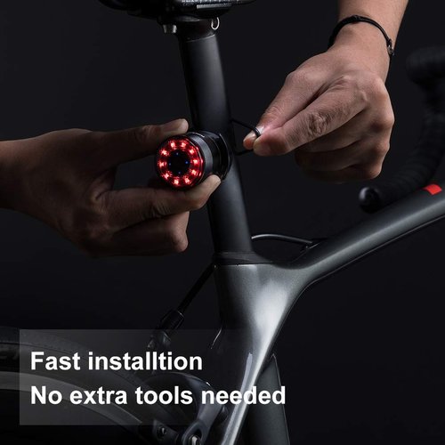 ROCKBROS Bike Tail Light Rear Bike Light Rechargeable Bike Rear Light Waterproof Bike Taillightv