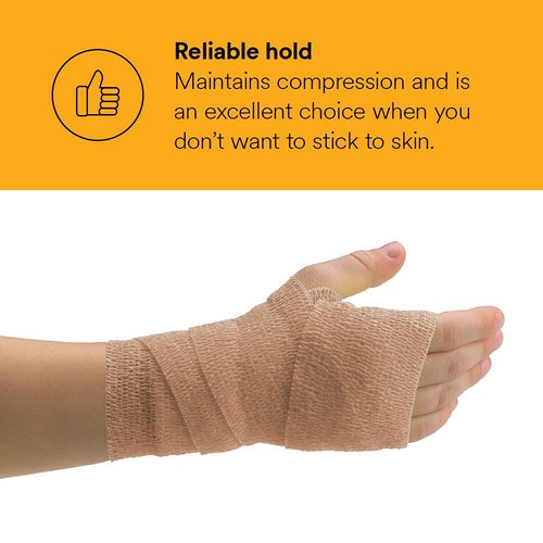 3M™ Coban™ NL Non-Latex Self-Adherent Wrap with Hand Tear, 2082, 2 in x 5 yd, 36 Rolls/Case