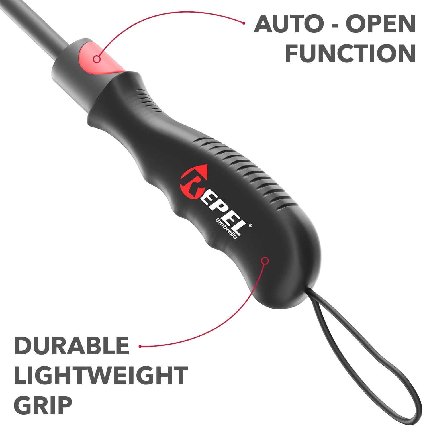 Repel Umbrella | Extra Large Windproof Golf Umbrella - 60" Wide Vented Canopy for 2 People