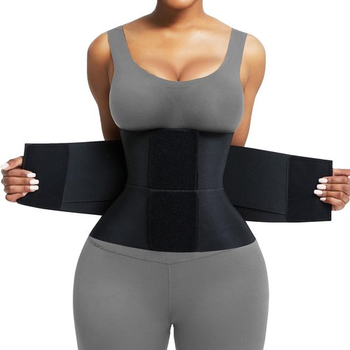 FeelinGirl Waist Trainer Belt - Tummy Control Ab Trimmer for Men & Women | Adjustable Size