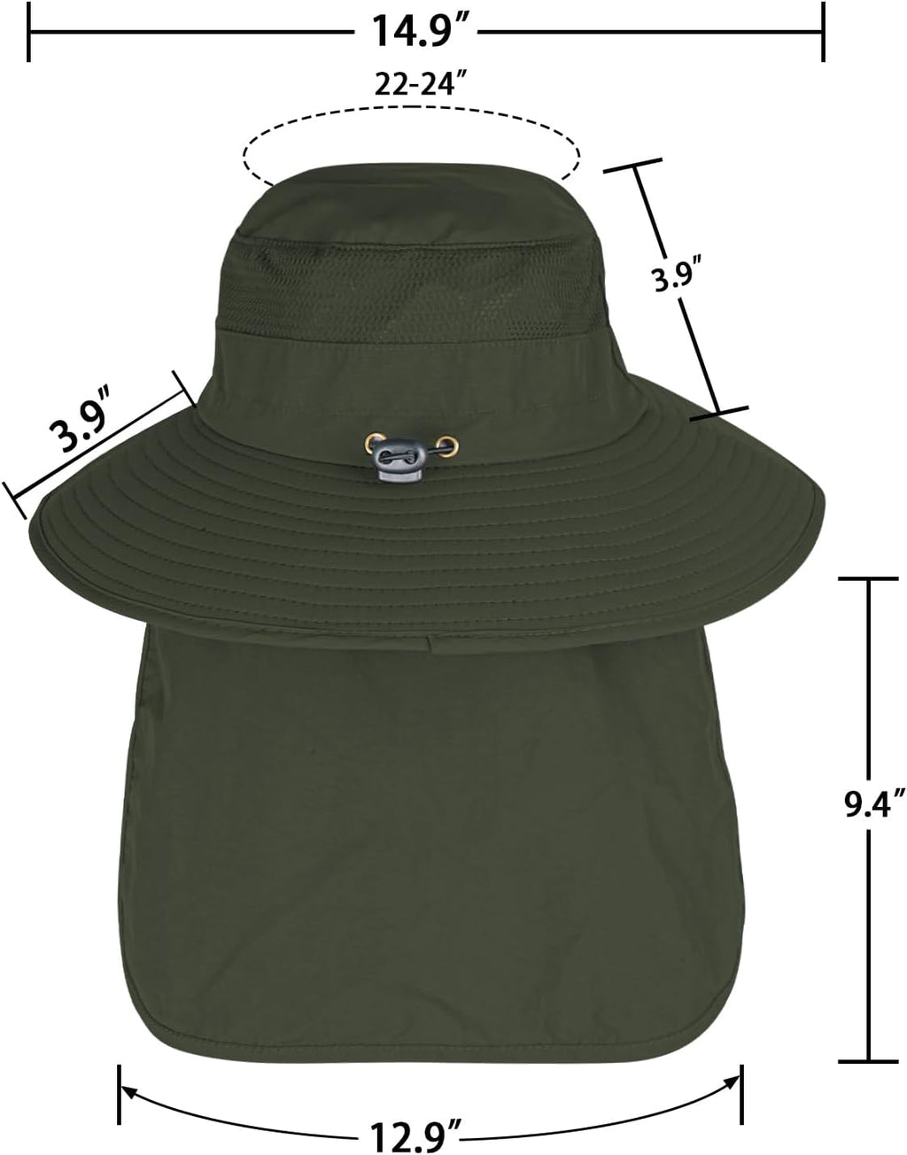 Skiennix Sun Hat - UPF 50+ Breathable Wide Brim Fishing & Safari Bucket Hat | Summer UV Protection