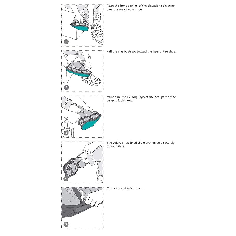 Evenup Small Shoe Balancer Leveler for Uneven Gait - 1/2in or 1in Lift