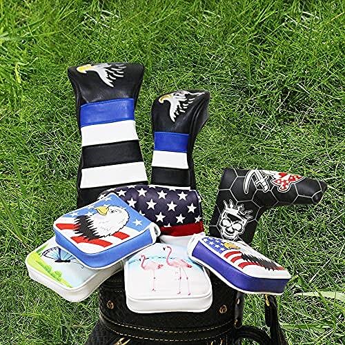 GOLTERS Golf Club Covers Mallet Putter Cover Magnetic Headcover Leather Magnetic Closure for Scotty Cameron Odyssey Taylormade Ping Golf Gift for Men Women Golfer