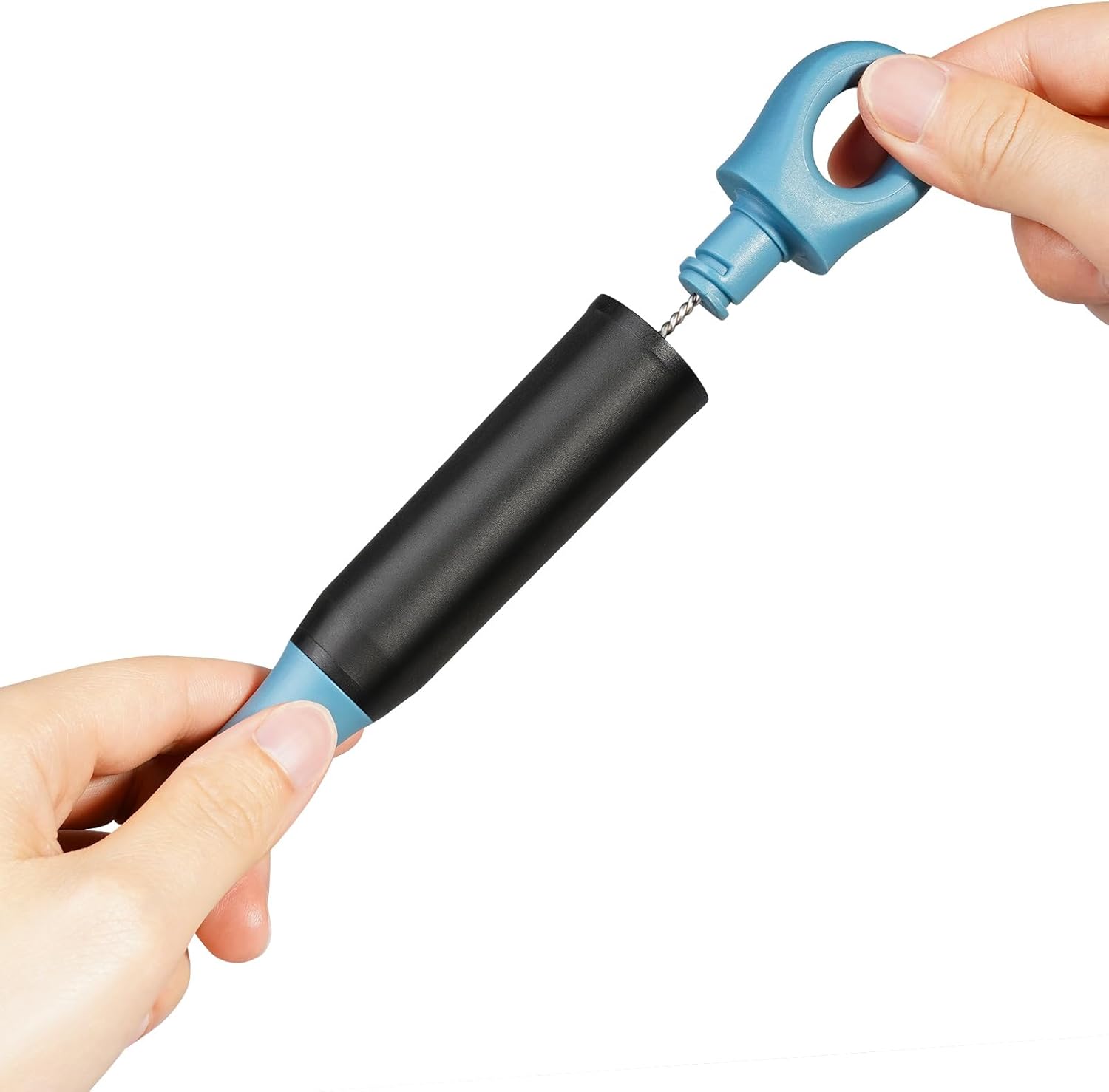 Skiennix 2-in-1 Bottle Cleaning Brush - Long Handle with Replaceable Head for Sports & Baby Bottles | Smokey Blue