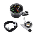 HilBeliFU Analog Bike Speedometer, Mechanical Bike Odometer, Aluminum Alloy Bicycle Odometer with 80cm Cable for 26in, 27.5in, 28in, 29in Outdoor Cycling Tricycle, 4.3x3.1x3.1in