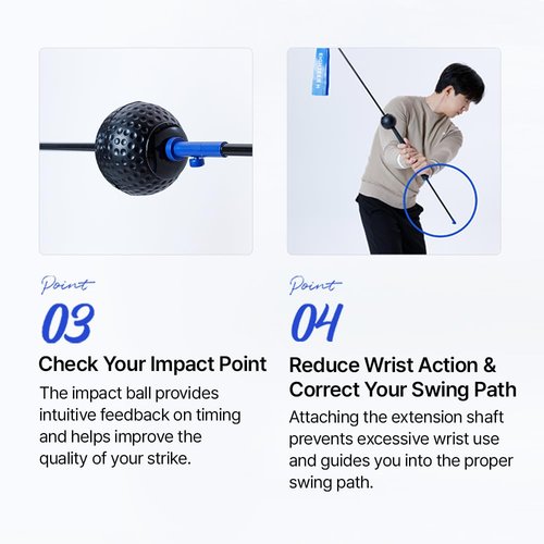 EIGHTEEN H Fast Swing Golf Trainer Speed Distance Training Aid for Long Drives Pro Heoseok