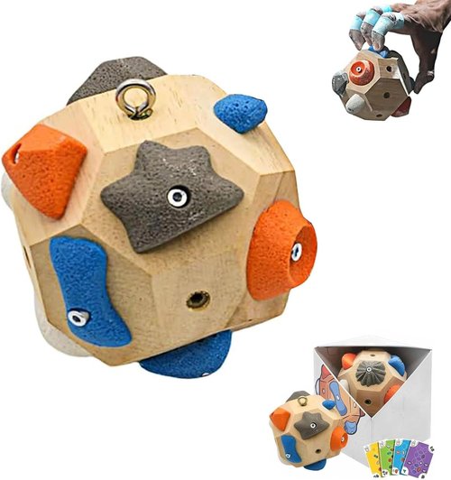 Kaminii Boulder Block for Climbers, New Handcrafted 3D Rock Climbing Ball, Includes Detailed Instructions and Gameplay Rules., Finger Strength Training Climbing Ball Gifts for Rock Climbers