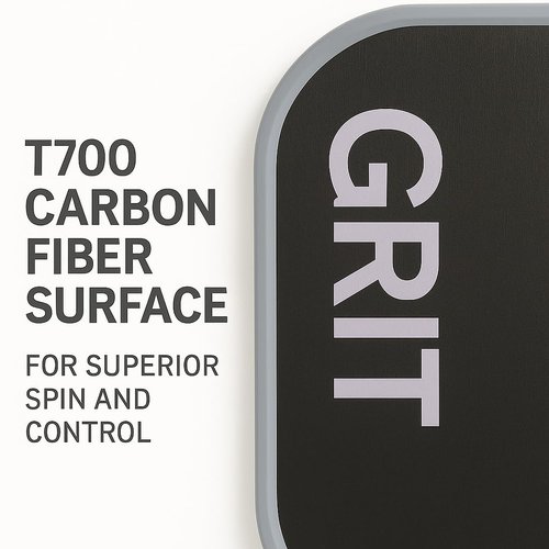 GRIT Carbon Control Pickleball Paddle – T700 Carbon Fiber Face, 16mm Polypropylene Core, Lightweight Paddle for Spin, Power & Control