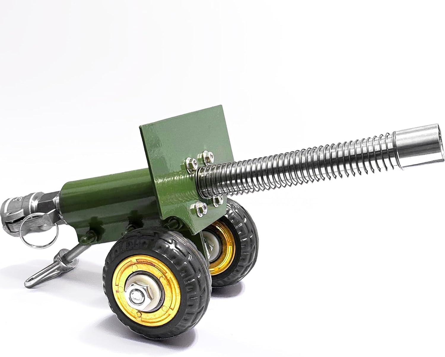 TIETHEKNOT Stainless Steel Mini Cannon - Recoil Mechanism for Outdoor Games & Collectors (Green)