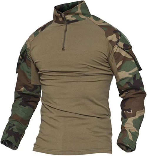 HARGLESMAN Men's Tactical Military Suit - Long Sleeve Combat Shirt & Pants with Knee Pads | Fitting Army Uniform