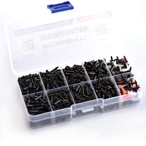 Powerti-Badminton Grommets Universal Badminton Racket Racquet Grommets Eyelets Replacement Stringing Accessories Gear Equipment - Black