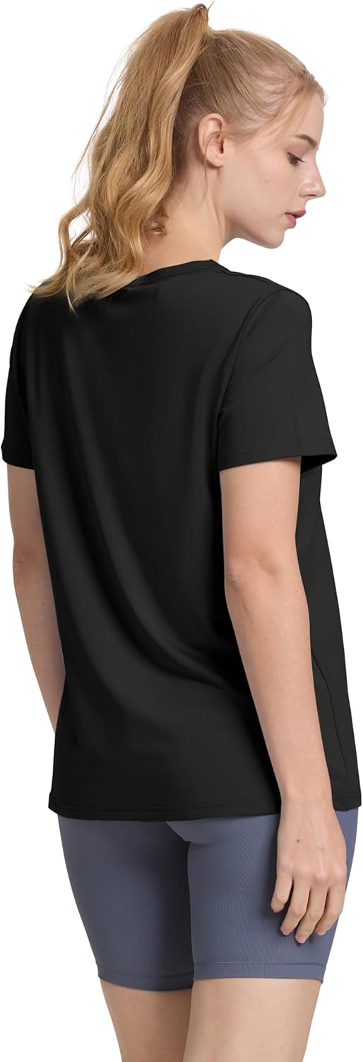 OFEEFAN Women's Workout Top - UPF 50+ Quick-Dry Breathable Tee for Yoga, Running & Hiking