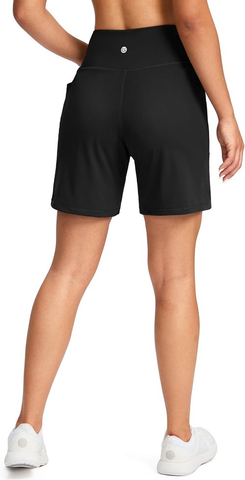 G Gradual Women's Bermuda Shorts - High Waisted Athletic Knee Length with Pockets | 7''/9'' Size