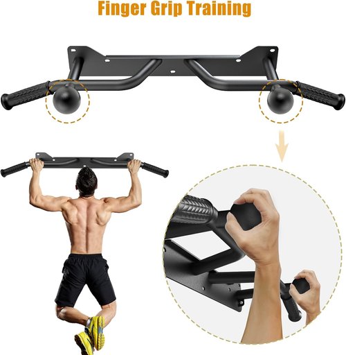 Kipika Heavy Duty Pull Up Bar - Multifunctional Doorway Fitness Equipment for Home Gym