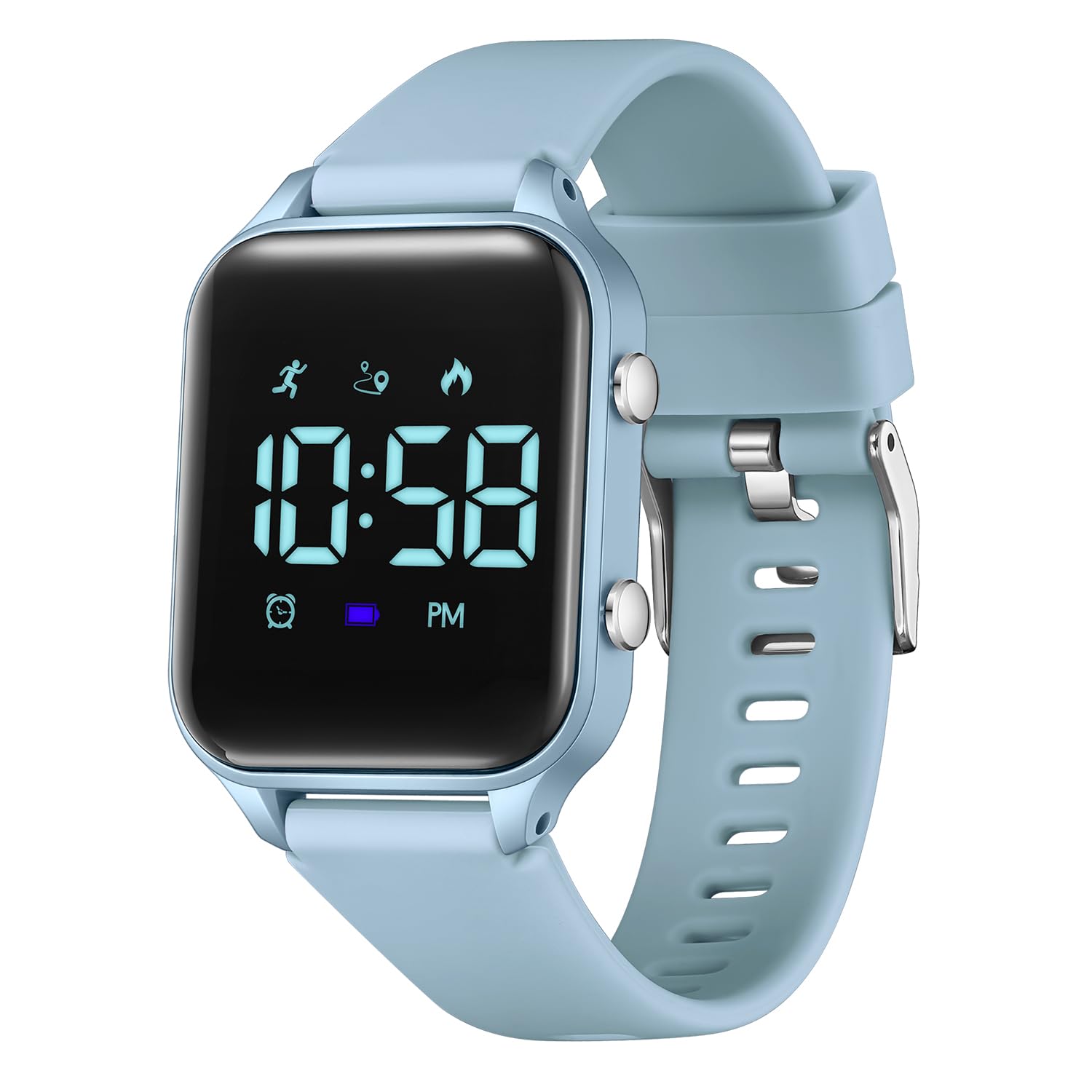 Timever Kids Digital Watches for Boys Girls, Sports Watch with Fitness Tracker, Pedometer, Alarm Clocks, Stopwatch, No App Needed Waterproof Kids Watch, Gift for Teens Student Girls Boys Ages 5-14