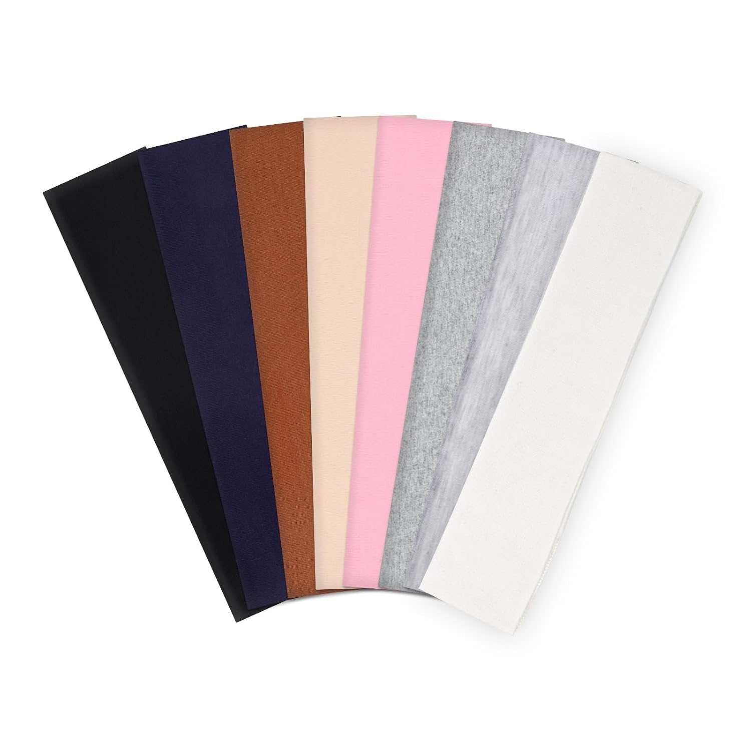 Obeoby 8 Pack Sport Headbands - Non-Slip Cotton Hair Bands for Women | Sweat Absorbing & Comfortable