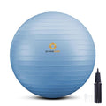 Primasole 45cm Anti-Burst Yoga Ball for Pilates, Core Strength, Pregnancy & Office Chair - Stability Ball for Home & Gym Workout (17.7 Inch, Pale Gray)‌