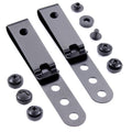 HolsterSmith Universal Metal Belt Clip for Holster Making - (Model 5) - (3-Hole) - (Tactical Black) - (w/SPTHA Mounting Hardware) - (2 Pack)