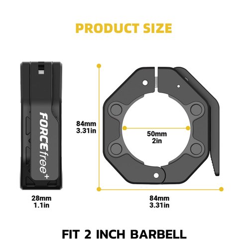 Quick Release Olympic Barbell Collars 2" (Pair) - Non-Slip Weightlifting Barbell Clips for Secure Powerlifting, Home & Gym - High-Strength Metal Bar Clamps