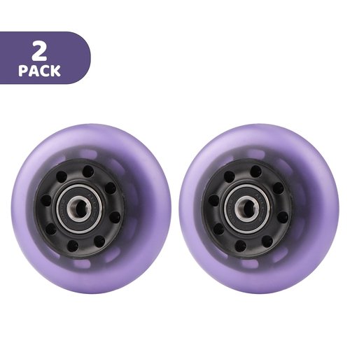 Gladeer 76x24mm PU Replacement Wheels 90A Caster Board Wheels for Razor Ripstik RipRider 360 FlashRider PowerRider Ripsurf Waveboard (Light Purple)