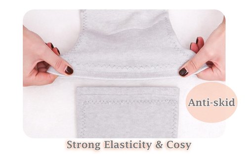 iEasey Thermal Knee Warmer with Warm Lining Stretch Knit Arthritic Knee Sleeves Night Sleep Knee Wrap Pad Brace Support Band
