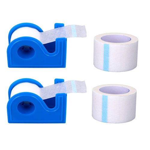 4pcs Paper First Aid Tape with Dispenser, 1inx10 Yards Microporous Tape Hypoallergenic for Sensitive Skin Breathable Micropore Medical Wound Bandage