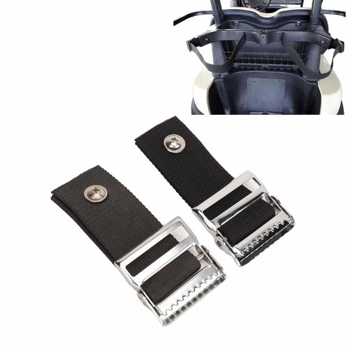 KIMISS 2pcs Cart Bag Rack Strap Buckle Cart Bag Strap Buckle Universal Adjustable Stainless Steel Bag Holder Bracket Buckle Replacement for E Z