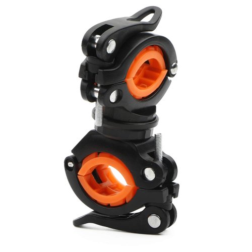 Rowiz Flashlight Holder, 360 Degree Rotation Bicycle Bike LED Light Torch Mount Clamp Clip Holder Grip Bracket, Bike Flashlight Mount, Pack of 4