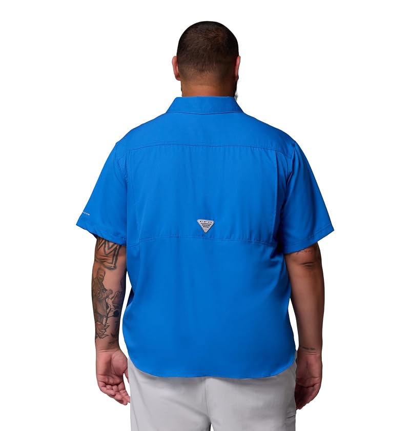 Columbia PFG Backwater Short Sleeve Fishing Shirt - Vivid Blue, Large